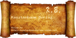 Kesztenbaum Borisz névjegykártya